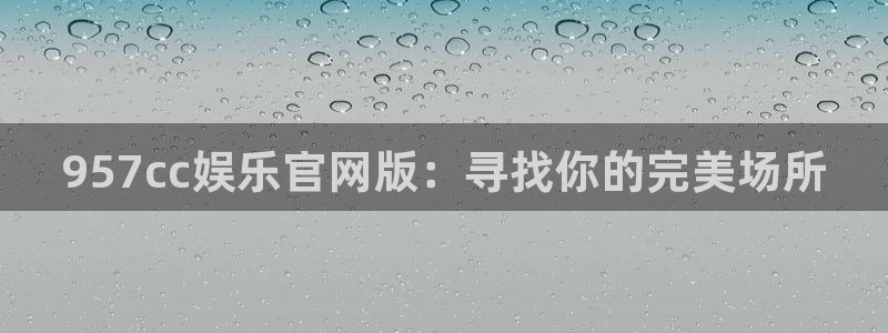 益达娱乐平台在线开户：957cc娱乐官网版：寻找你的完美场所